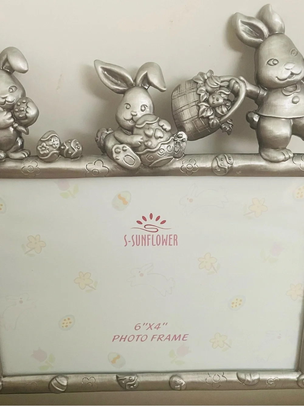 Photo Frame - Pewter Silver Bunny Spring Easter